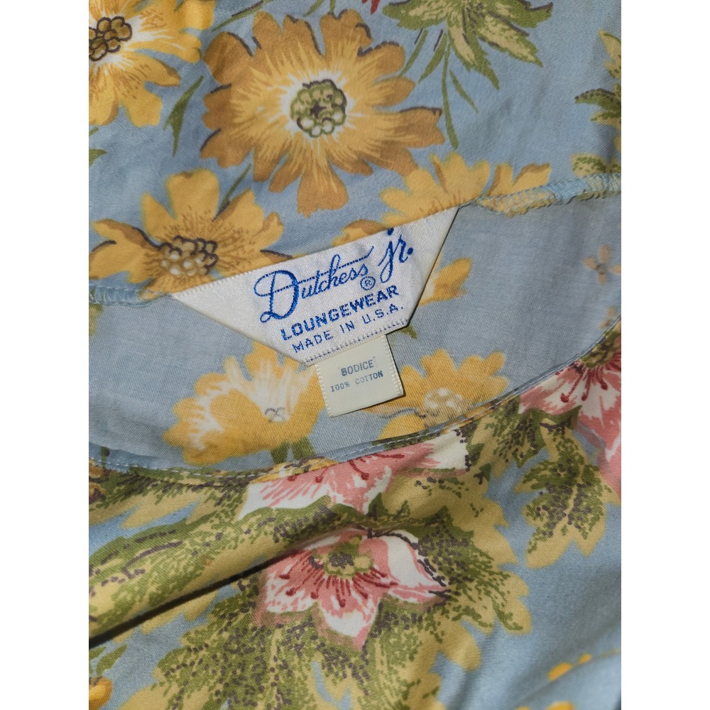 Vintage Dutchess Jr Cottagecore Floral Cotton Dress USA Made 1960's